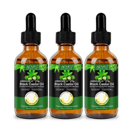 Aliver 100% Pure & Natural Jamaican Black Castor Oil Promotes hair growth,Prevent hair damage
