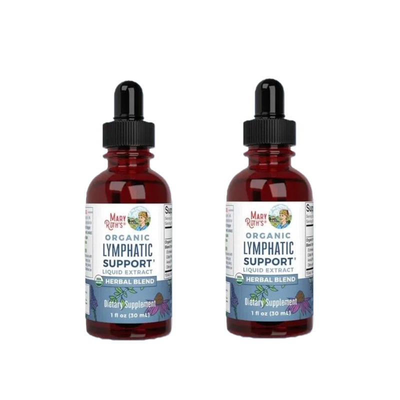 Organic Lymphatic Drainage Drops with Echinacea & Elderberry – Lymph Detox & Immune Support – 30ml Vegan