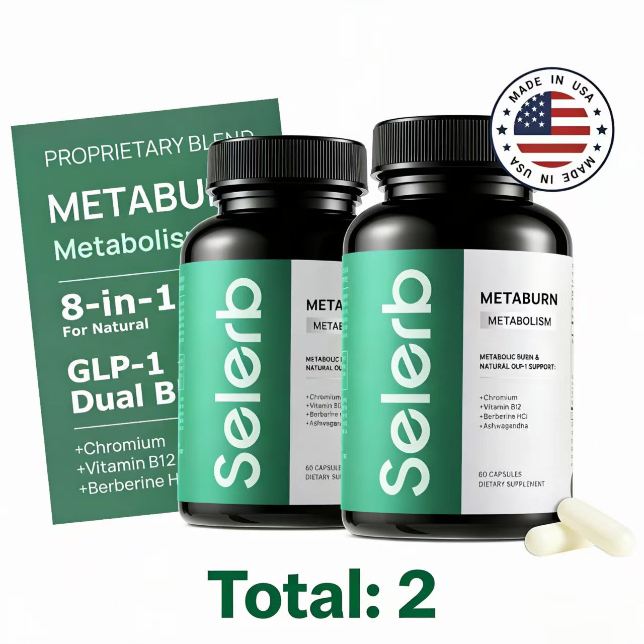 GLP-1 Metabolism Supplement,Supports Metabolic Function & Gently Activates Daily Metabolic Rhythm,60 Capsules