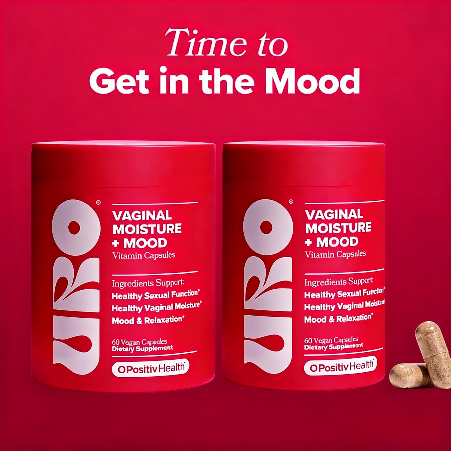 O Positiv URO Vaginal Moisture & Mood Formulated to Support Vaginal Moisture, Mood & Relaxation  -30 Servings